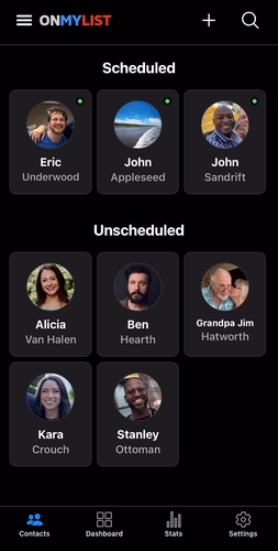 Importing and tagging contacts animation