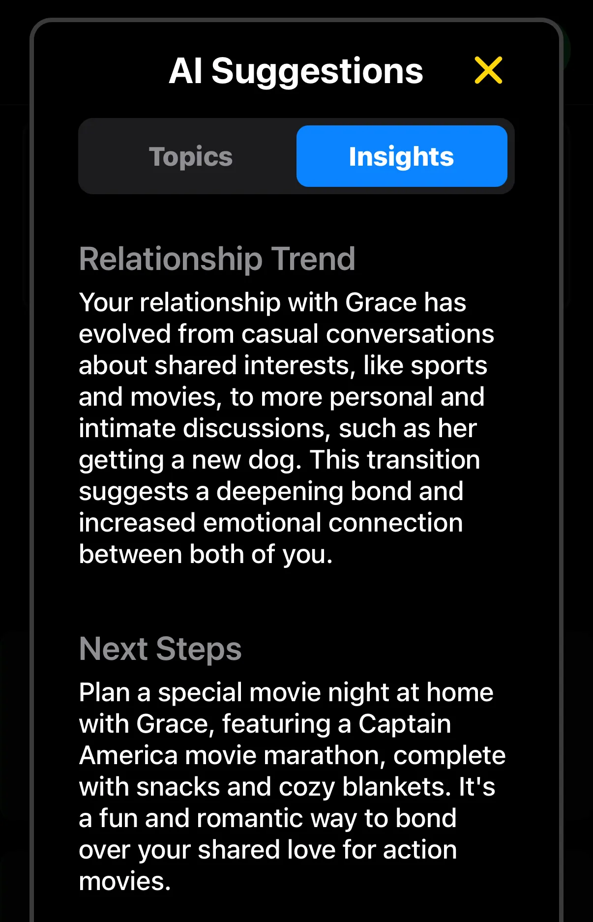AI relationship insights